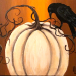 F3  Crow on White Pumpkin