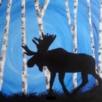 B16  Moose and Birch Trees