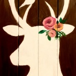 B18  Spring Deer on Pallet