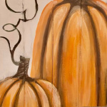 F7  Tall Pumpkin Duo on Pallet Board