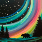 G14  Aurora Black Bear on Chalkboard Sign