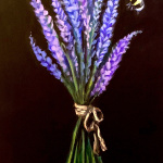 E27  Lavender and Bee on chalkboard sign