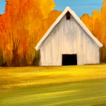 F16  White Barn in Fall