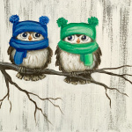 G21  Baby Owls in Hats