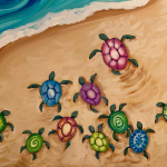 B43  Sea Turtle Family